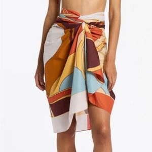 NWT SIR sarong coverup in Vista print